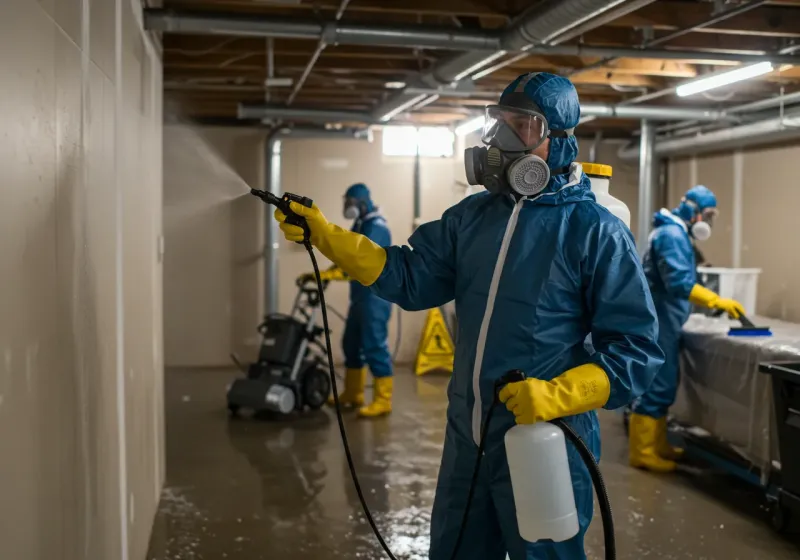 Basement Sanitization and Antimicrobial Treatment process in Napili-Honokowai, HI